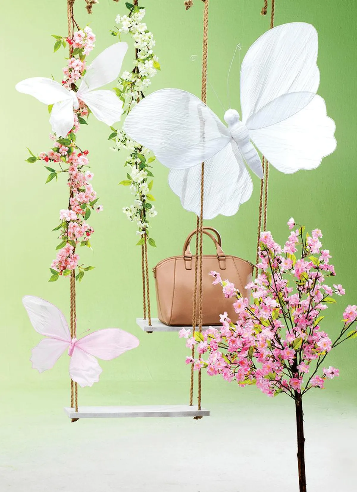 Decoración De Primavera|Guirnaldas Y Vides>DecoWoerner Guirnalda De Flores De Cerezo Artificial 110 Cm blanco