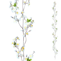 Decoración De Primavera|Guirnaldas Y Vides>DecoWoerner Guirnalda De Flores De Manzano Decorativa, Color blanco