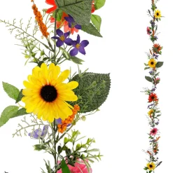 Decoración De Verano|Decoración De Primavera>DecoWoerner Guirnalda De Gerbera Artificial, Longitud 180 Cm multicolor