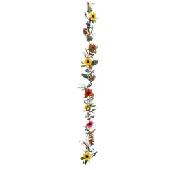 Decoración De Verano|Decoración De Primavera>DecoWoerner Guirnalda De Gerbera Artificial, Longitud 180 Cm multicolor