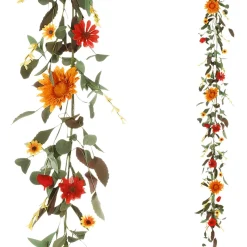 Decoración De Verano|Decoración De Primavera>DecoWoerner Guirnalda De Gerberas Artificiales Enredadera Artificial 183 Cm naranja
