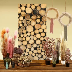 Ramos Y Coronas De Flores|Coronas De Navidad>DecoWoerner Guirnalda De Hierba De La Pampa Artificial Ø 35 Cm blanco