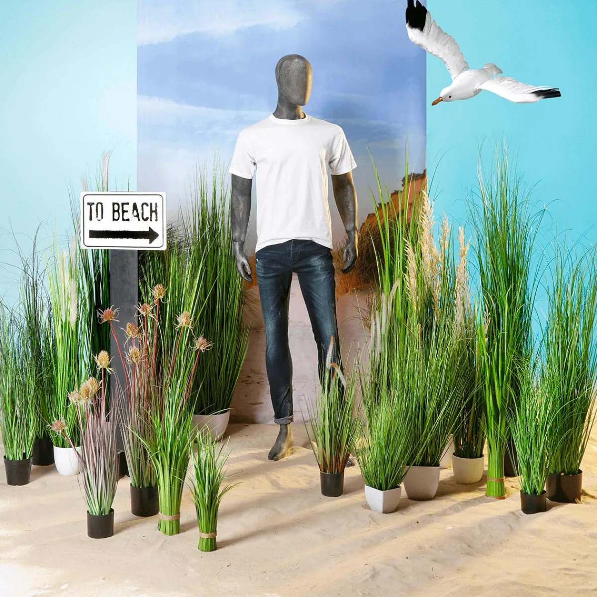 Hierba Decorativa>DecoWoerner Haz De Césped Artificial 42 Cm verde