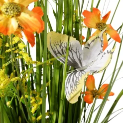 Decoración De Primavera|Hierba Decorativa>DecoWoerner Haz De Gras Artificial Con Flores s De 67 Cm naranja