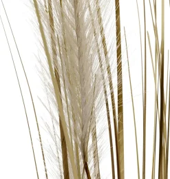 Hierba Decorativa>DecoWoerner Haz De Hierba Seca De 150 Cm De Altura, En Maceta Blanca Ø 20 Cm marrón