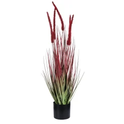 Hierba Decorativa>DecoWoerner Hierba De Caña Artificial En La Maceta Altura 67 Cm rojo