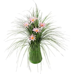 Hierba Decorativa|Decoración De Primavera>DecoWoerner Hierba Decorativa Con Flores, 50 Cm verde