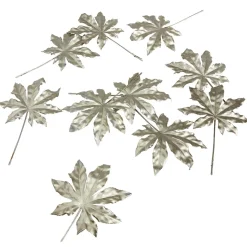 Decoración Dispersa|Decoración De Otoño>DecoWoerner Hojas De Arce Dorada, Ø 18 Cm, 10 Piezas oro