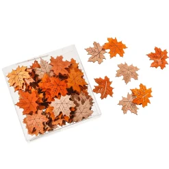 Decoración Dispersa|Decoración De Otoño>DecoWoerner Hojas De Otoño De Arce 72 Piezas 3,5 X 4 Cm naranja
