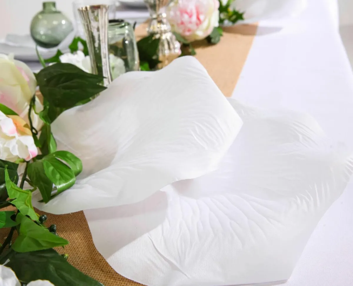 Decoración Dispersa|Decoración Temática>DecoWoerner Hojas De Rosas Decorativas XL, Ø 28 Cm, , 30 Piezas blanco