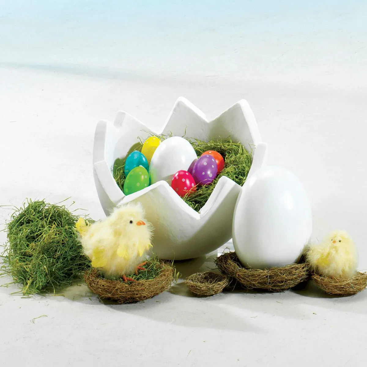 Decoración De Pascua>DecoWoerner Huevo De Pascua Decorativo Gigante, 26 Cm, blanco