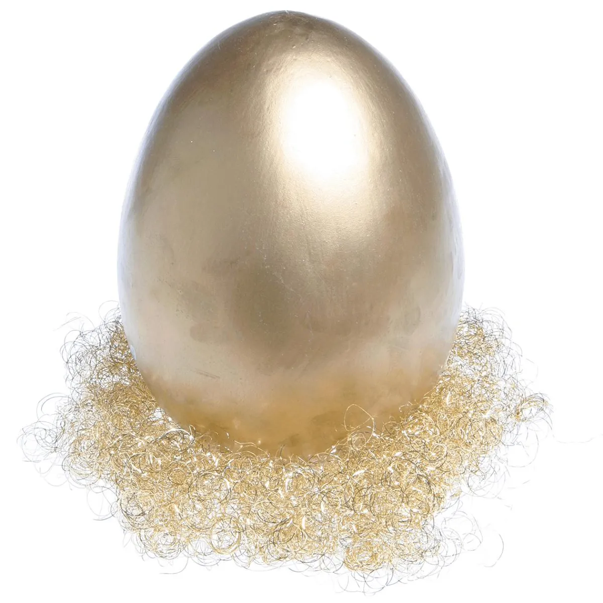 Decoración De Pascua>DecoWoerner Huevo De Pascua Decorativo Metalizado En Dorado, 18 Cm oro