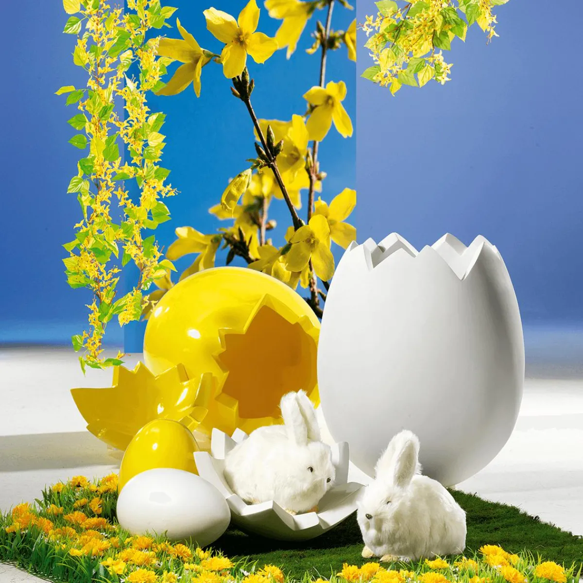 Decoración De Pascua>DecoWoerner Huevo De Pascua Decorativo, Longitud 70 Cm blanco