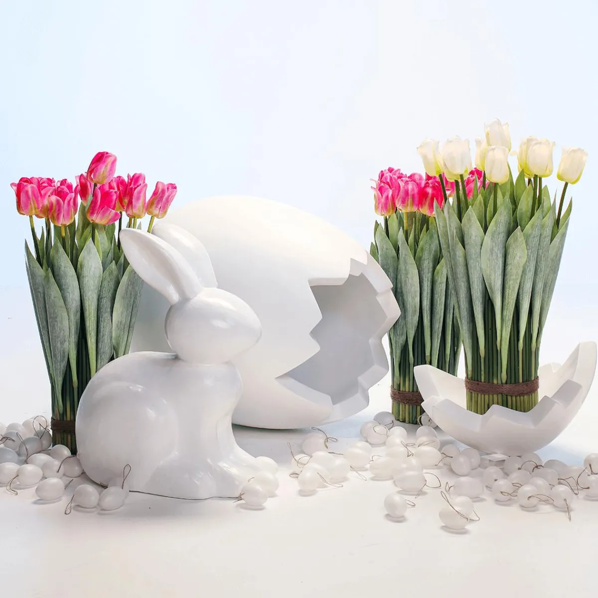 Decoración De Pascua>DecoWoerner Huevo De Pascua Decorativo, Longitud 70 Cm blanco