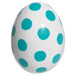 Decoración De Pascua>DecoWoerner Huevo De Pascua Decorativo Con Lunares, 18 Cm blanco