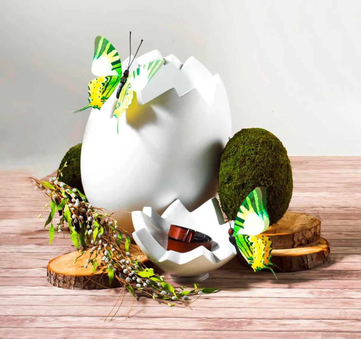 Decoración De Pascua|Césped Artificial>DecoWoerner Huevo De Pascua Decorativo "Musgo" 35 Cm verde