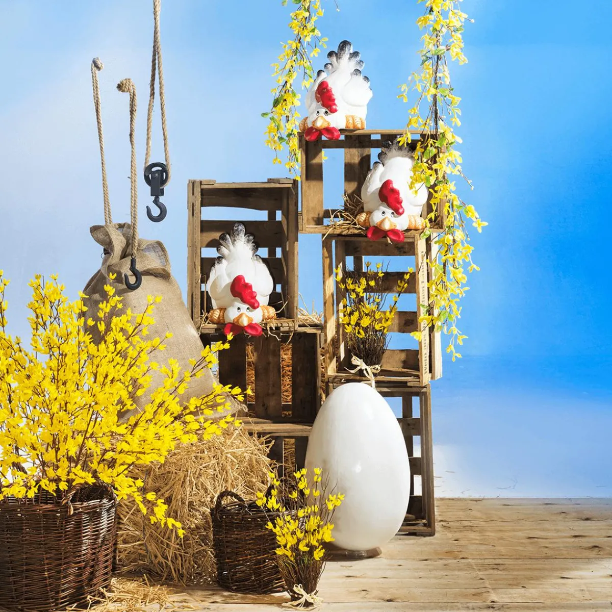 Decoración De Pascua>DecoWoerner Huevo De Pascua Enorme , 50 Cm blanco