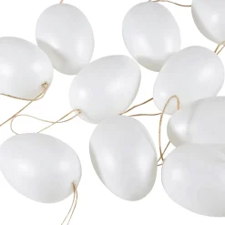 Decoración De Pascua>DecoWoerner Huevos De Pascua Decorativos Para Colgar 6 Cm, , 24 Piezas blanco