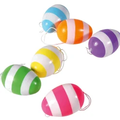 Decoración De Pascua>DecoWoerner Huevos De Pascua Decorativos 6 Cm, A Rayas, 6 Piezas multicolor