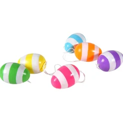 Decoración De Pascua>DecoWoerner Huevos De Pascua Decorativos 6 Cm, A Rayas, 6 Piezas multicolor