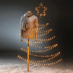 Luz Decorativa|Luces De Navidad>DecoWoerner Iluminación De Marco LED Abeto Metálico 200 X 117 X 150 Cm negro