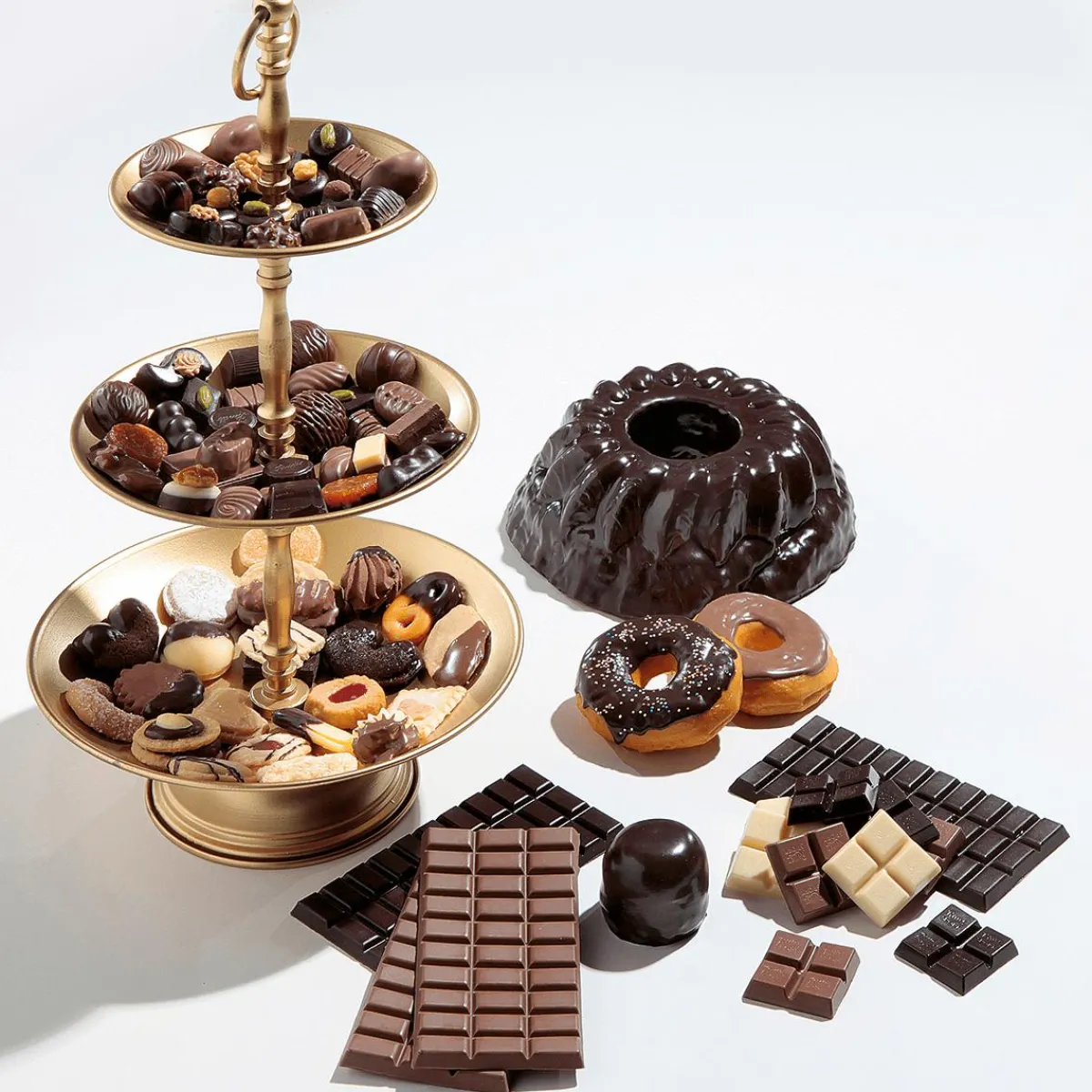 Chocolate Y Helados>DecoWoerner Imitación De Bombones De Chocolate, 50 Piezas marrón