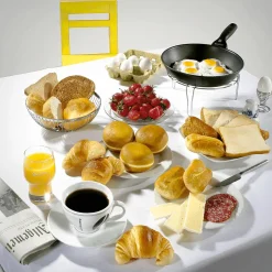Platos Y Comida Rápida|Queso Y Huevos>DecoWoerner Imitación De Dos Huevos Fritos, 2 Piezas blanco