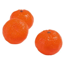 Frutas>DecoWoerner Imitación De Mandarinas, Paquete De 3 Piezas naranja