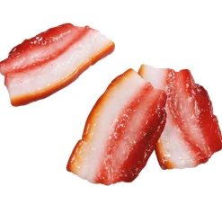 Platos Y Comida Rápida|Carnes Y Embutidos>DecoWoerner Imitación De Rebanadas De Tocino, 8 Cm, 3 Piezas rojo