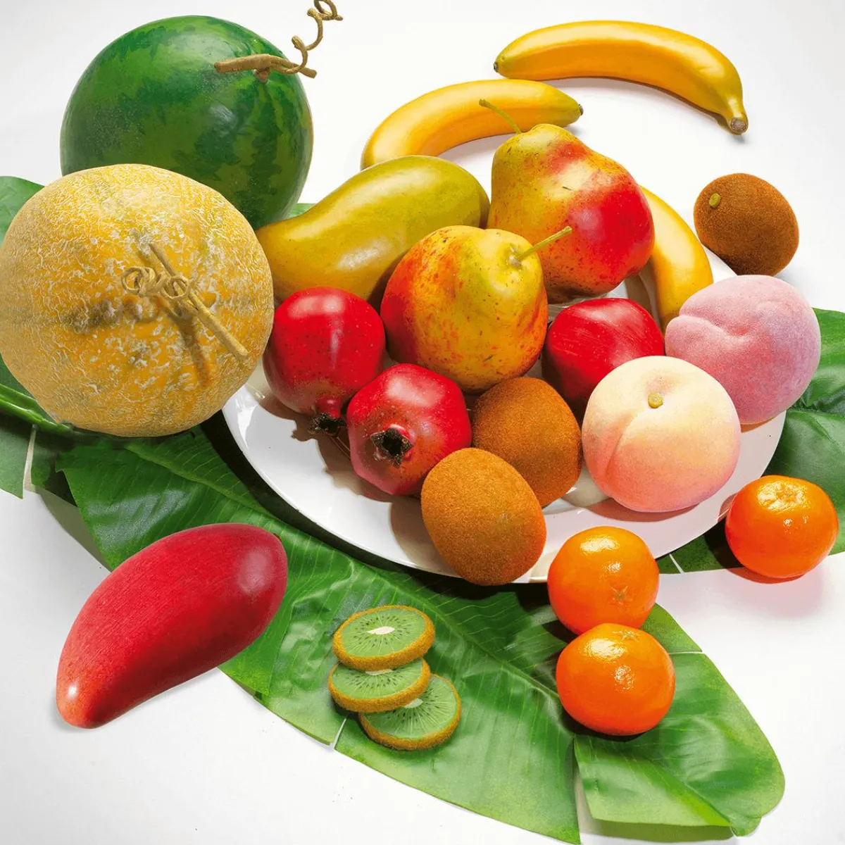 Frutas>DecoWoerner Imitación De Rodajas De Kiwi, 5 Piezas verde