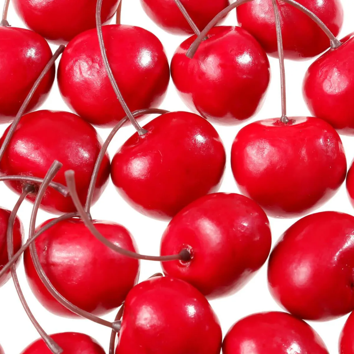 Frutas>DecoWoerner Imitaciones De Cerezas, 24 Piezas rojo