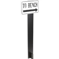 Decoración Natural|Decoración De Verano>DecoWoerner Indicador De Caminos Beach (playa) Blanco Y Altura 120 Cm negro