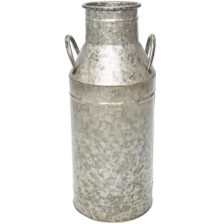 Decoración Temática|Macetas Y Artículos De Decoración>DecoWoerner Jarra De Leche Decorativa De Zinc 51 Cm Gris