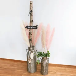 Decoración Temática|Macetas Y Artículos De Decoración>DecoWoerner Jarra De Leche Decorativa De Zinc 51 Cm Gris