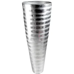 Ayudas Y Herramientas De Decoración|Macetas Y Artículos De Decoración>DecoWoerner Jarrón Deco Jarrón De Suelo De Metal 52 X 120 Cm plata