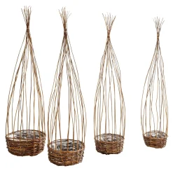Decoración De Otoño|Macetas Y Artículos De Decoración>DecoWoerner Juego De Cestas De Mimbre 4pcs. marrón