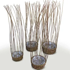Decoración De Otoño|Macetas Y Artículos De Decoración>DecoWoerner Juego De Cestas De Mimbre 4pcs. marrón