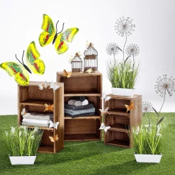 Decoración De Animales|Decoración Temática>DecoWoerner Juego De Mariposas De Plumas De 8 Piezas Blancas Con Clip 8 Cm Ø blanco