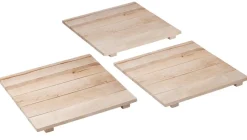 Expositores Para Tiendas|Decoración Natural>DecoWoerner Juego De Paletas De Madera 45 X 45 Cm, 3 Piezas Beige