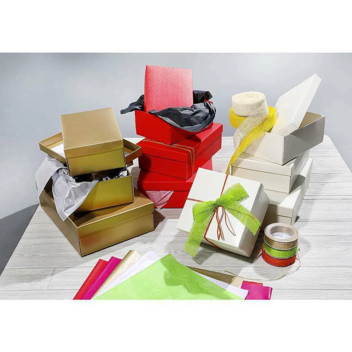 Cajas De Regalo>DecoWoerner Juego De Paquetes Rectangular, , 10 Piezas rojo