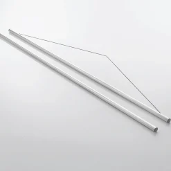 Accesorios>DecoWoerner Juego De Varillas De Suspensión Para Banderolas De Tela De Aluminio, 75 Cm 2 Piezas. plata