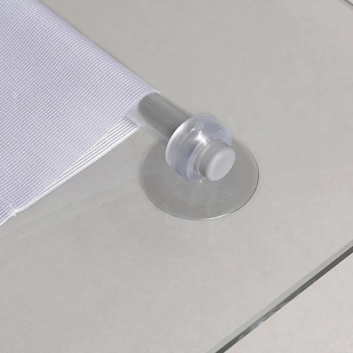 Accesorios>DecoWoerner Juego De Varillas Para Colgar Banderolas De Tela Para Superficies De Cristal 79 Cm plata