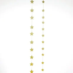 Estrella De Navidad>DecoWoerner Juego Guirnaldas De Estrellas 2D, Oro, 2 Uds.