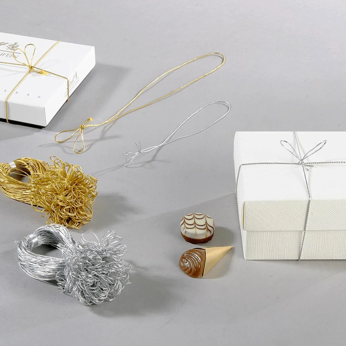 Lazos De Regalo>DecoWoerner Lazo Decorativo Plateado Longitud 25 Cm, 100 Piezas plata