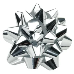 Lazos De Regalo>DecoWoerner Lazos Decorativos Plateados Para Pegar Ø 10 Cm , 25 Piezas plata