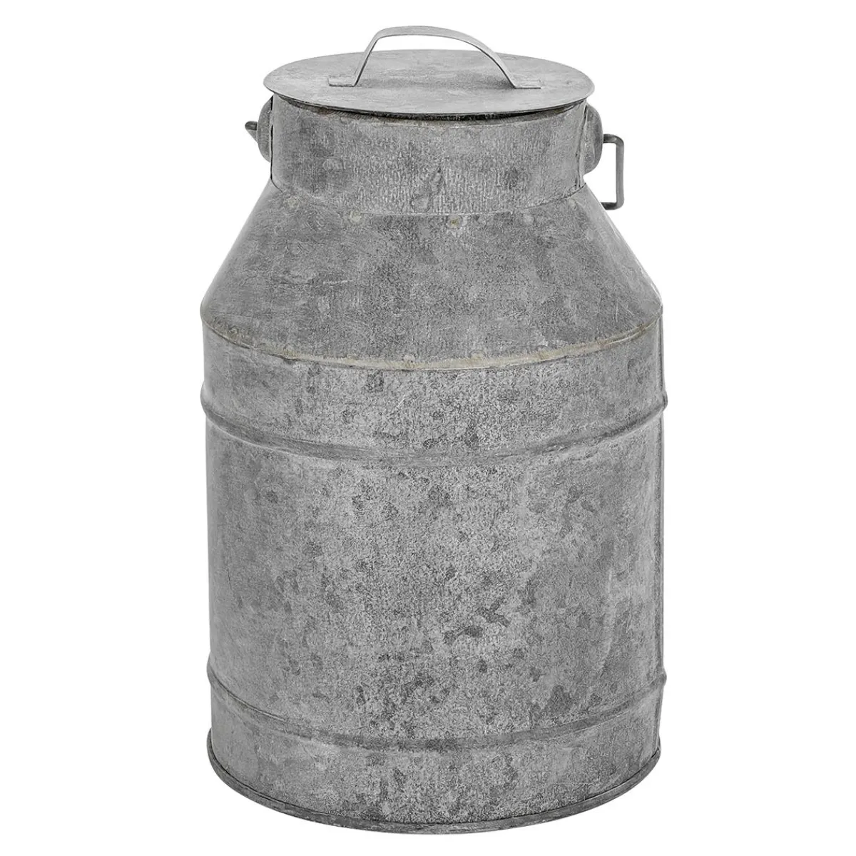 Decoración Temática|Macetas Y Artículos De Decoración>DecoWoerner Lechera Nostálgica De Zinc 9 X 22 Cm plata