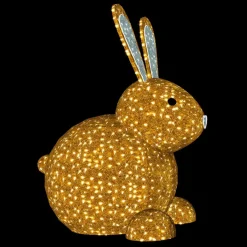 Luz Decorativa|Decoración De Pascua>DecoWoerner LED Conejito Sentado Para Exterior 180x130 Cm oro