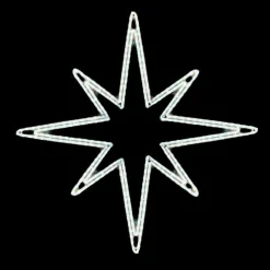 Luces De Navidad>DecoWoerner LED Estrella Metálica , Blanco Frío Ropelight 85 X 85 Cm (L X A) plata