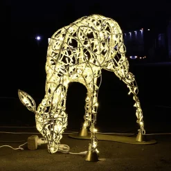 Luz Decorativa|Decoración De Animales>DecoWoerner LED Fawn Hembra Para Exterior 100 Cm plata