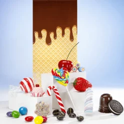 Chupetes Xxl>DecoWoerner Lentejas De Chocolate XXL Alimento De Imitación Ø 15 Cm Azul/verde/morado multicolor